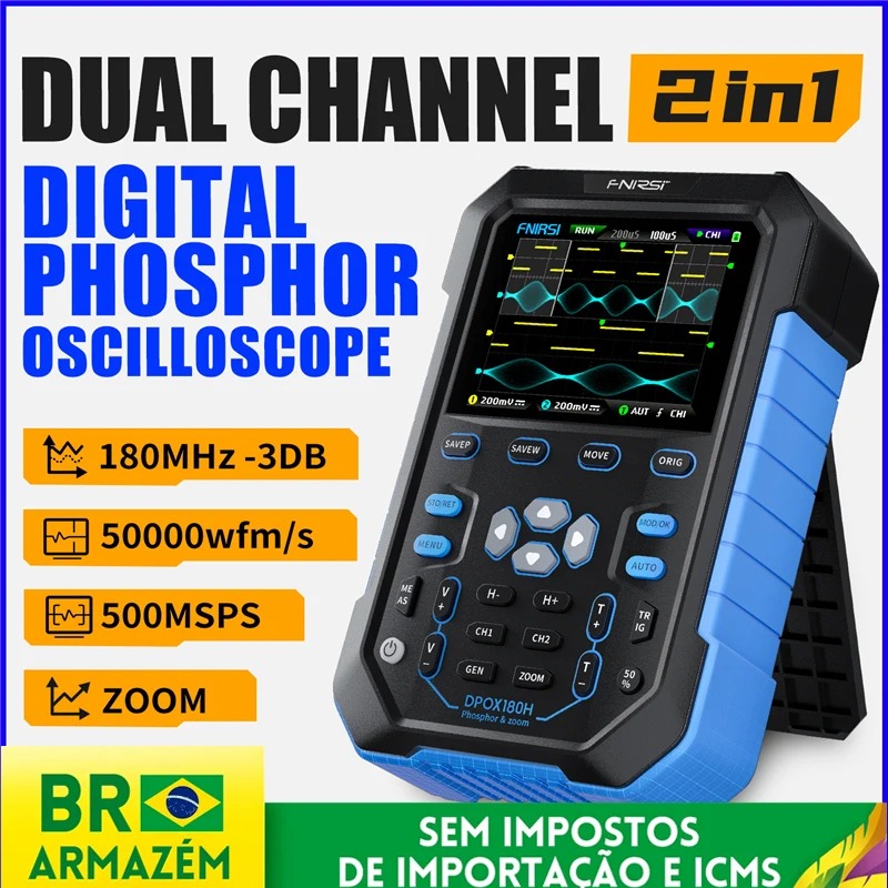 Fnirsi Digital Oscilloscope Handheld - Osciloscopio Digital Portátil FNIRSI DPOX180H con