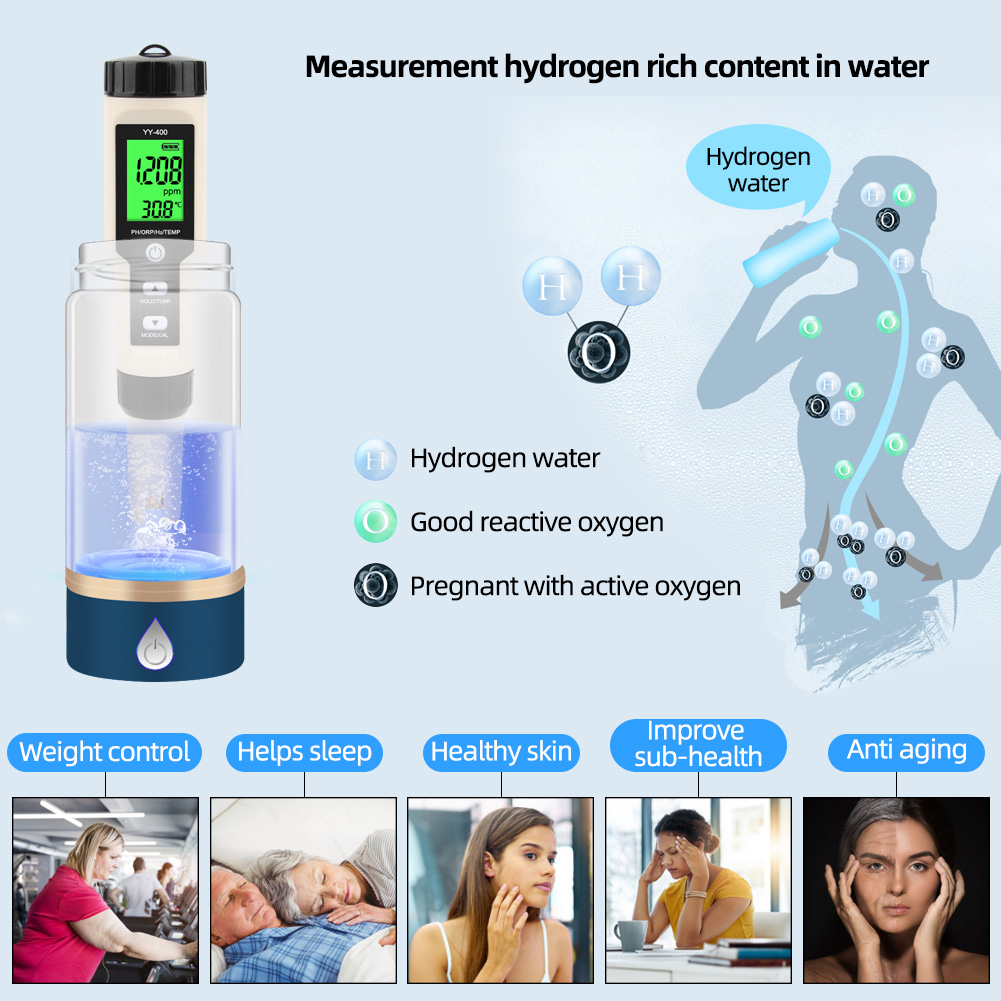 Ph Meter Digital Water Tester - Medidor digital 4 en 1 Yieryi