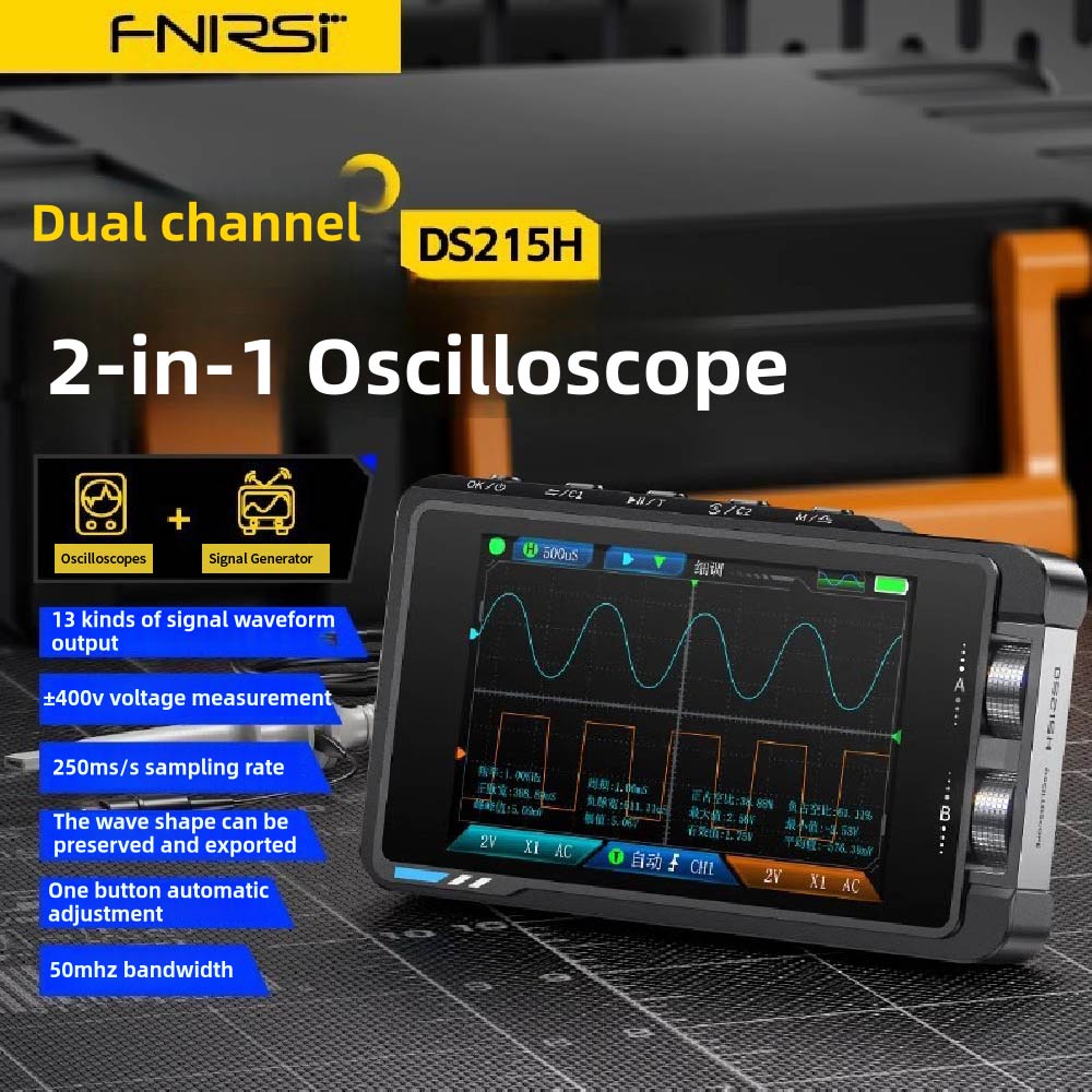 Fnirsi Digital Oscilloscope Handheld - Osciloscopio Digital Portátil FNIRSI DS215H con