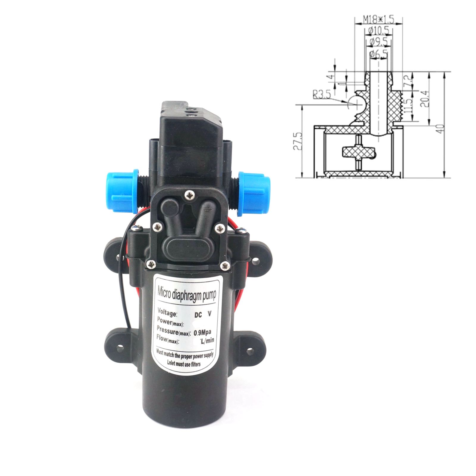 Bomba de agua de diafragma de  - Mini Peristaltic Pump 12V reseña y precio