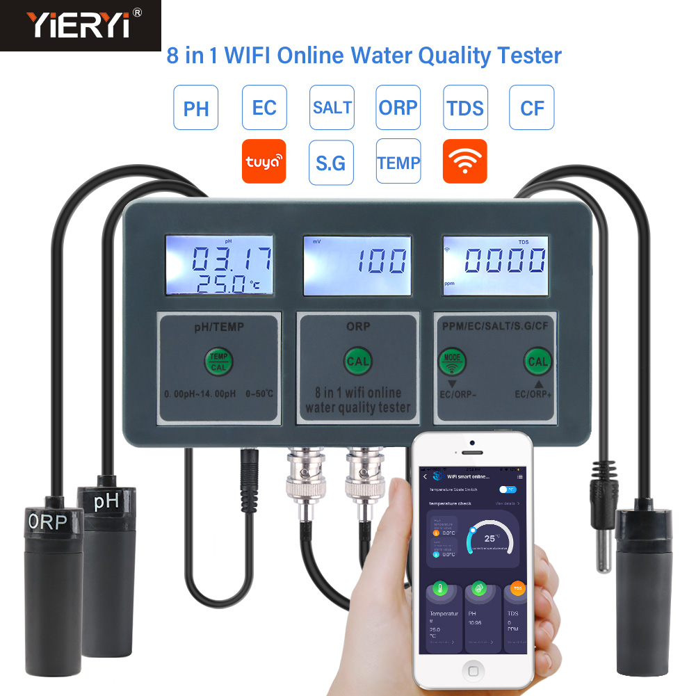 WiFi Tuya Medidor de PH inteli - Ph Meter Digital Water Tester reseña y precio
