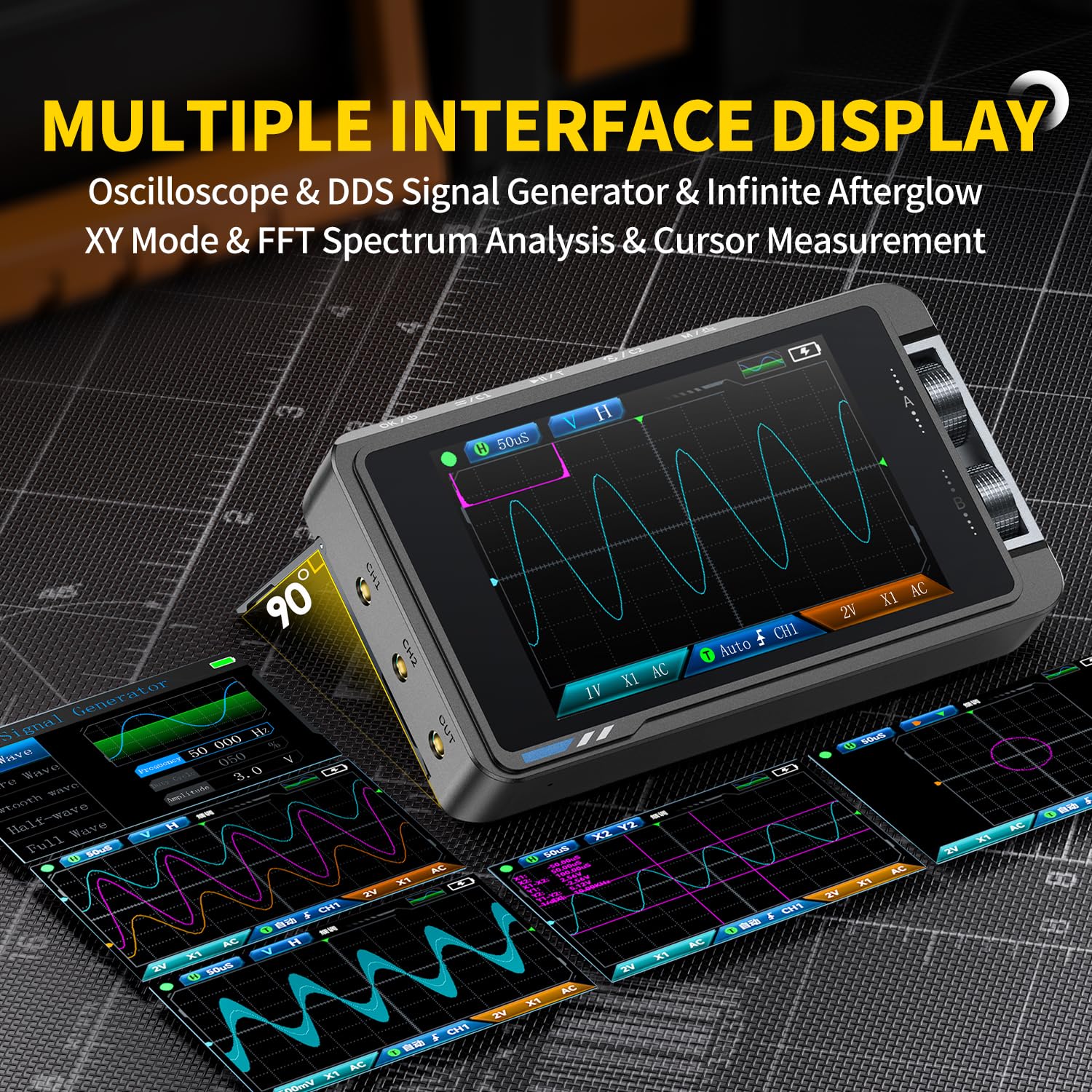 Osciloscopio digital FNIRSI DS - Fnirsi Digital Oscilloscope Handheld reseña y precio