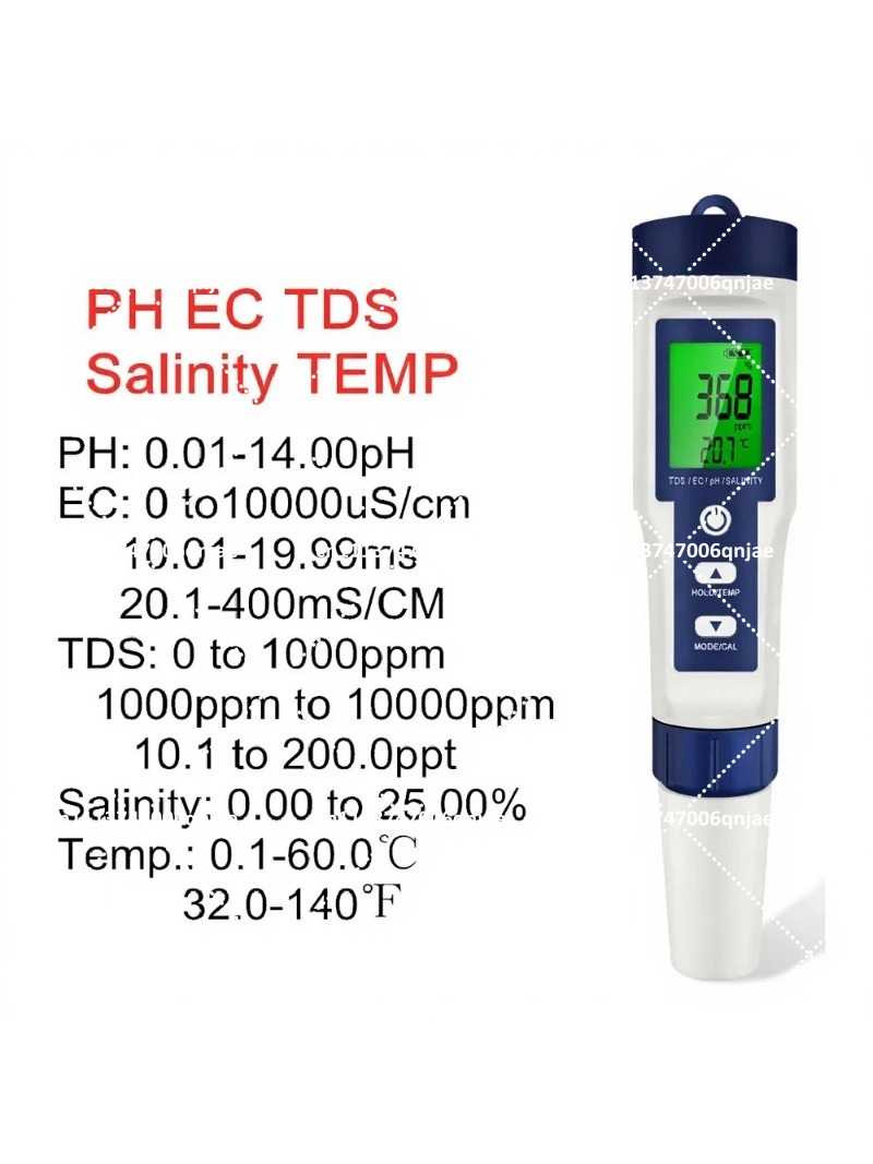 Medidor digital 5 en 1 para an - Ph Meter Digital Water Tester reseña y precio