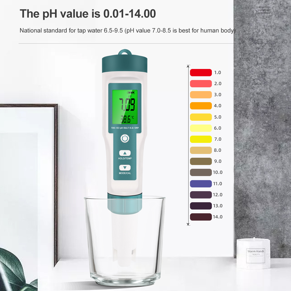 Medidor de temperatura 7 en 1  - Ph Meter Digital Water Tester reseña y precio