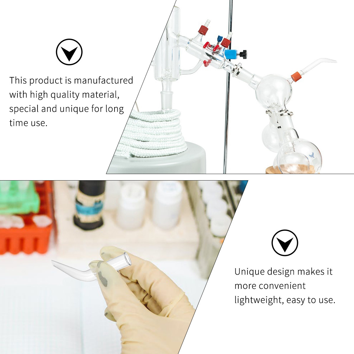 Tubo de destilación de vidrio  - Lab Equipment reseña y precio