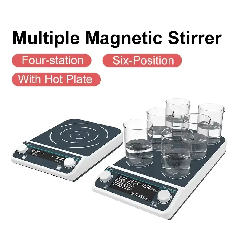 Agitador magnético múltiple de - Lab Magnetic Stirrer Hot Plate reseña y precio