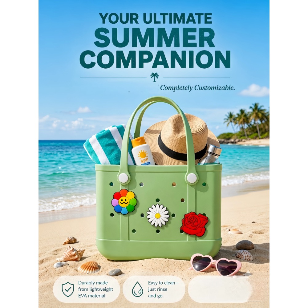 Bolso de playa de goma de gran - Packaging reseña y precio