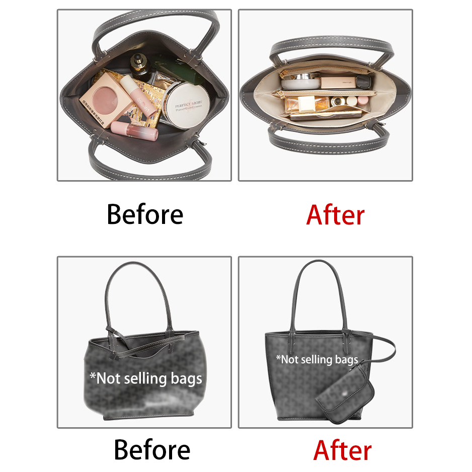 Organizador de bolsos para Anj - Packaging reseña y precio